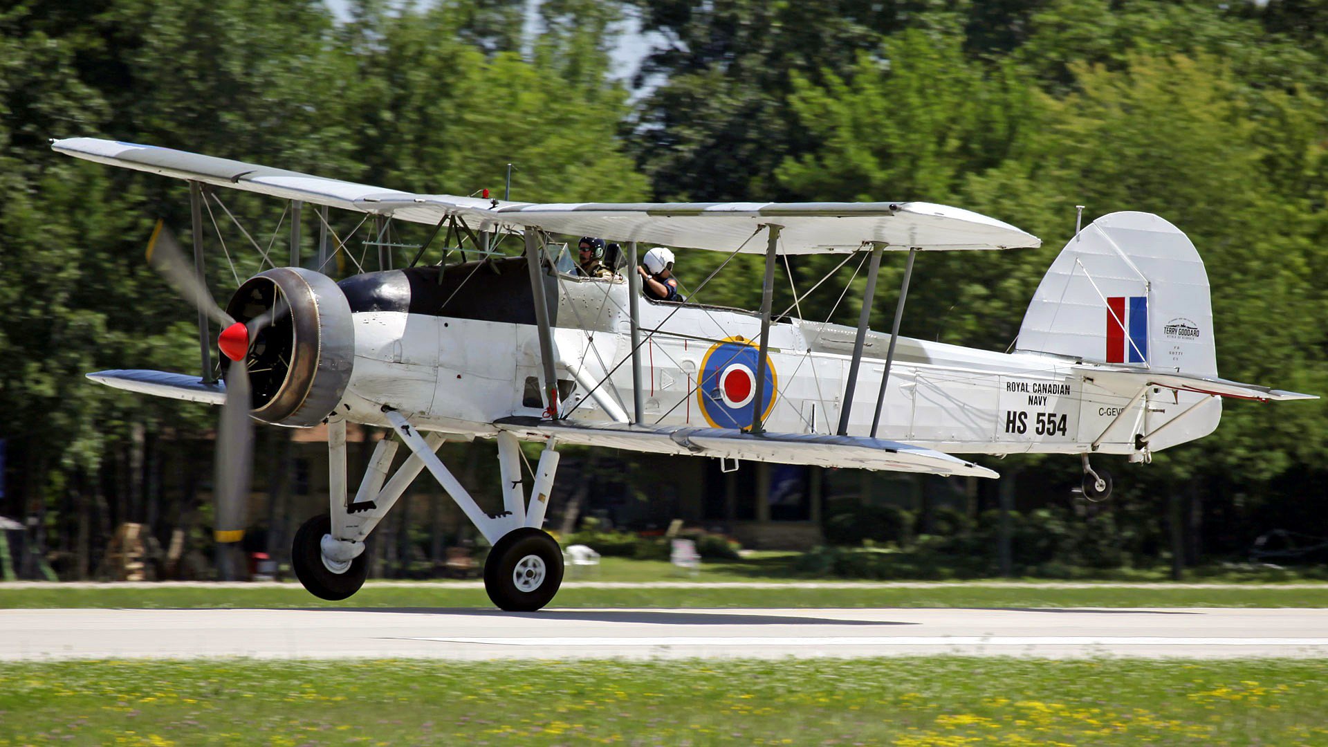 despegue vuelo biplano avión piloto árboles