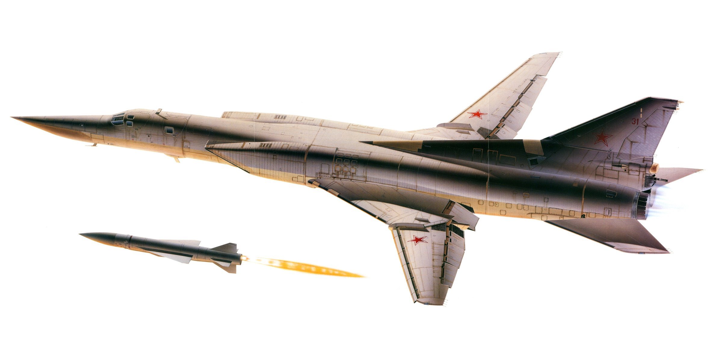 tupolev tu-22 m3 later on supersonic missile bomber with variable geometry wing rocket x-22 storm long-range supersonic bomber variable geometry wing x-22