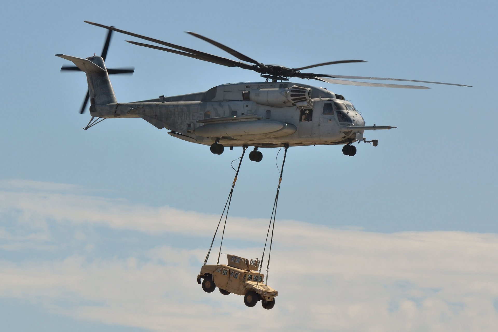 sikorsky ch-53e súper semental militar pesado transporte entrega