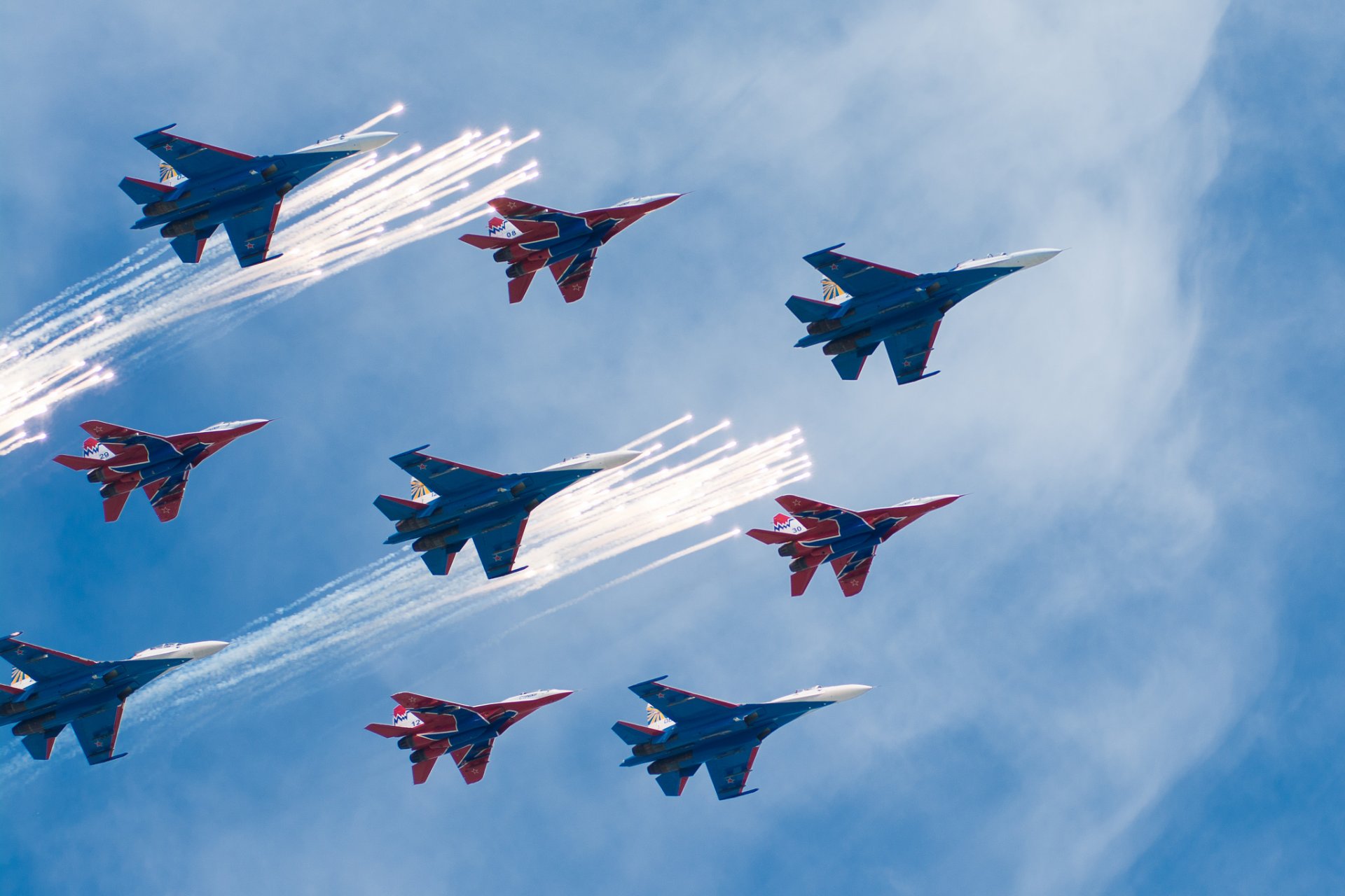 aviación caballeros rusos cazas cielo