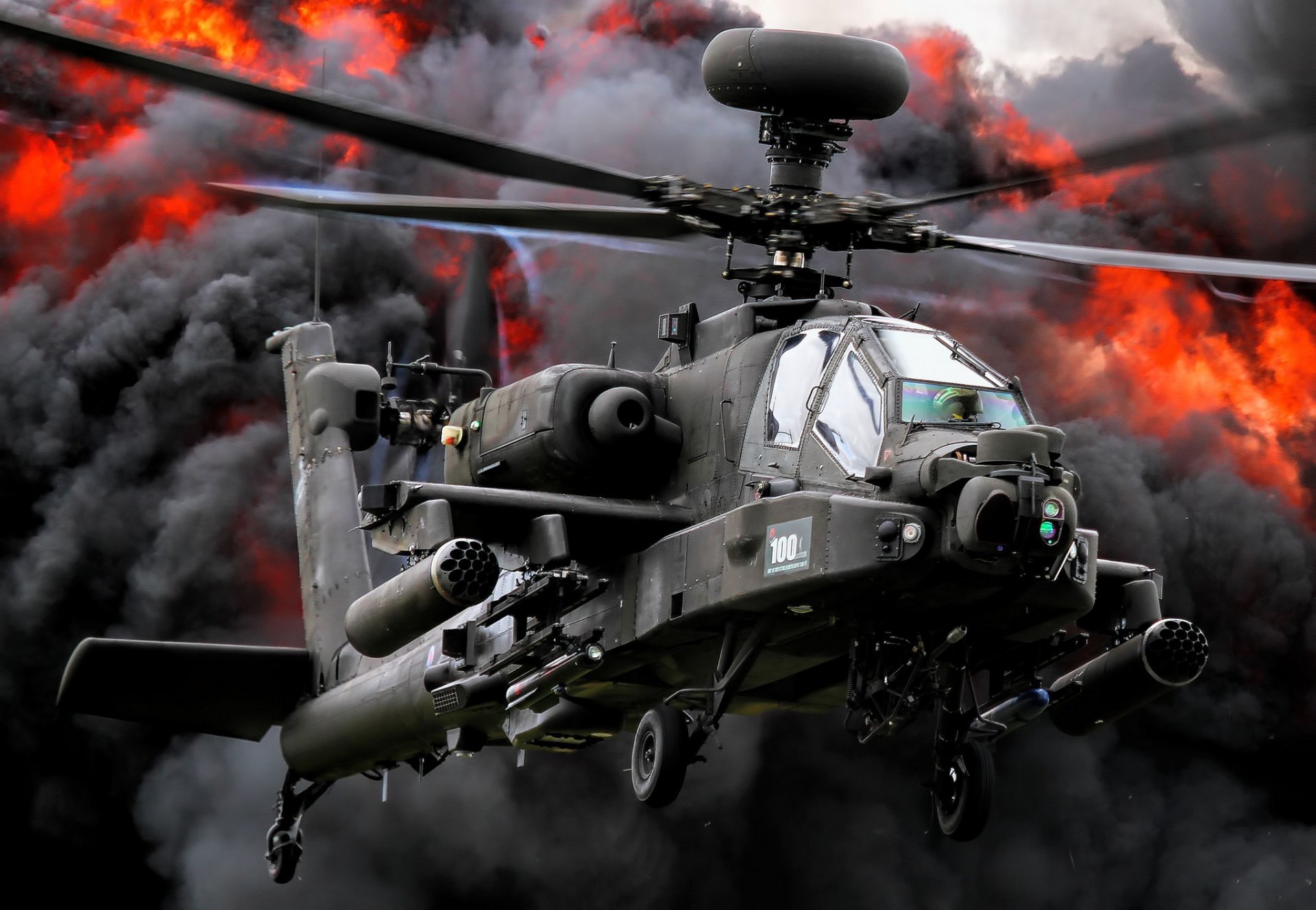 ah-64 apache apache main shock smoke