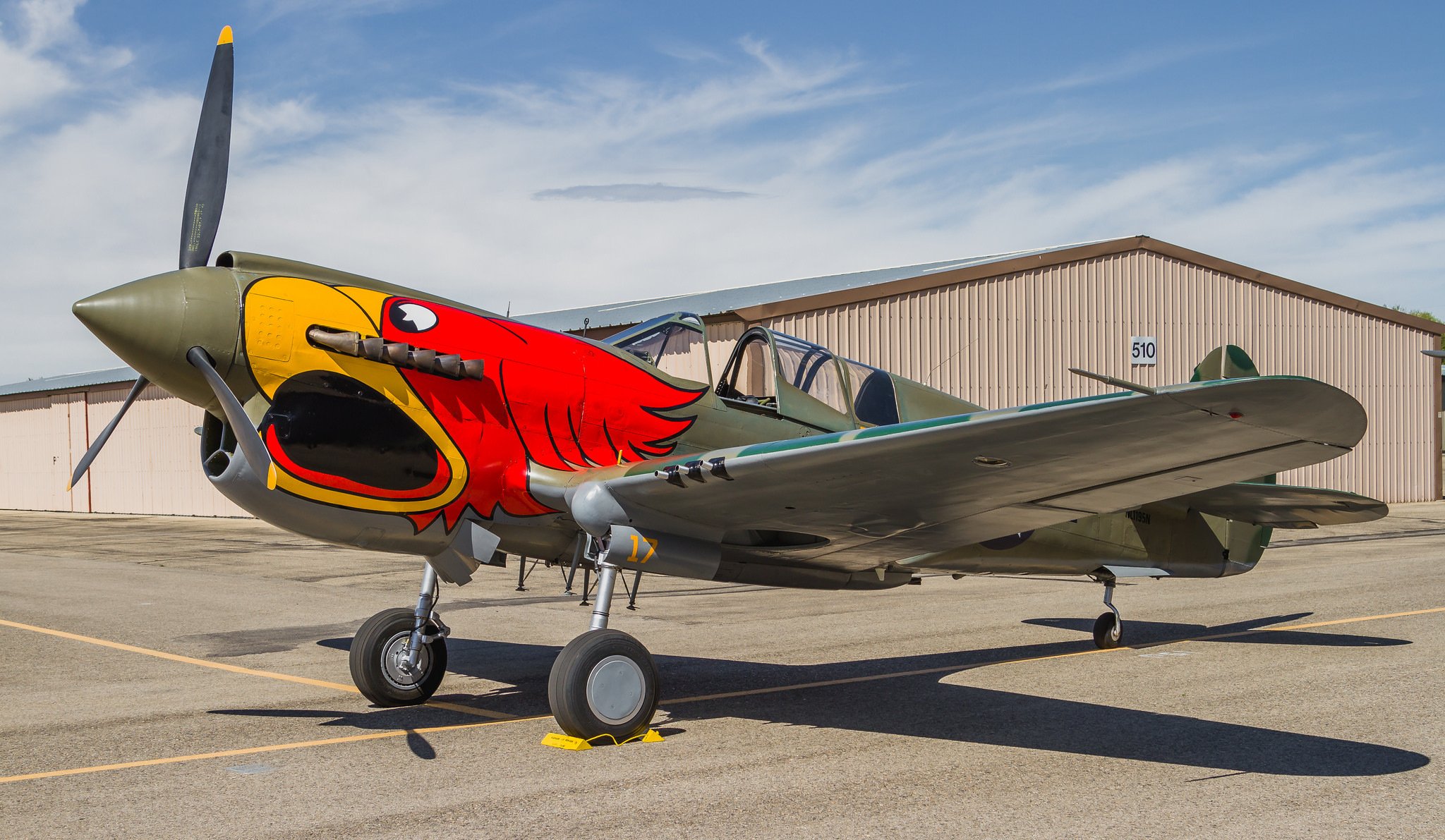 p-40c kittyhawk fighter airport