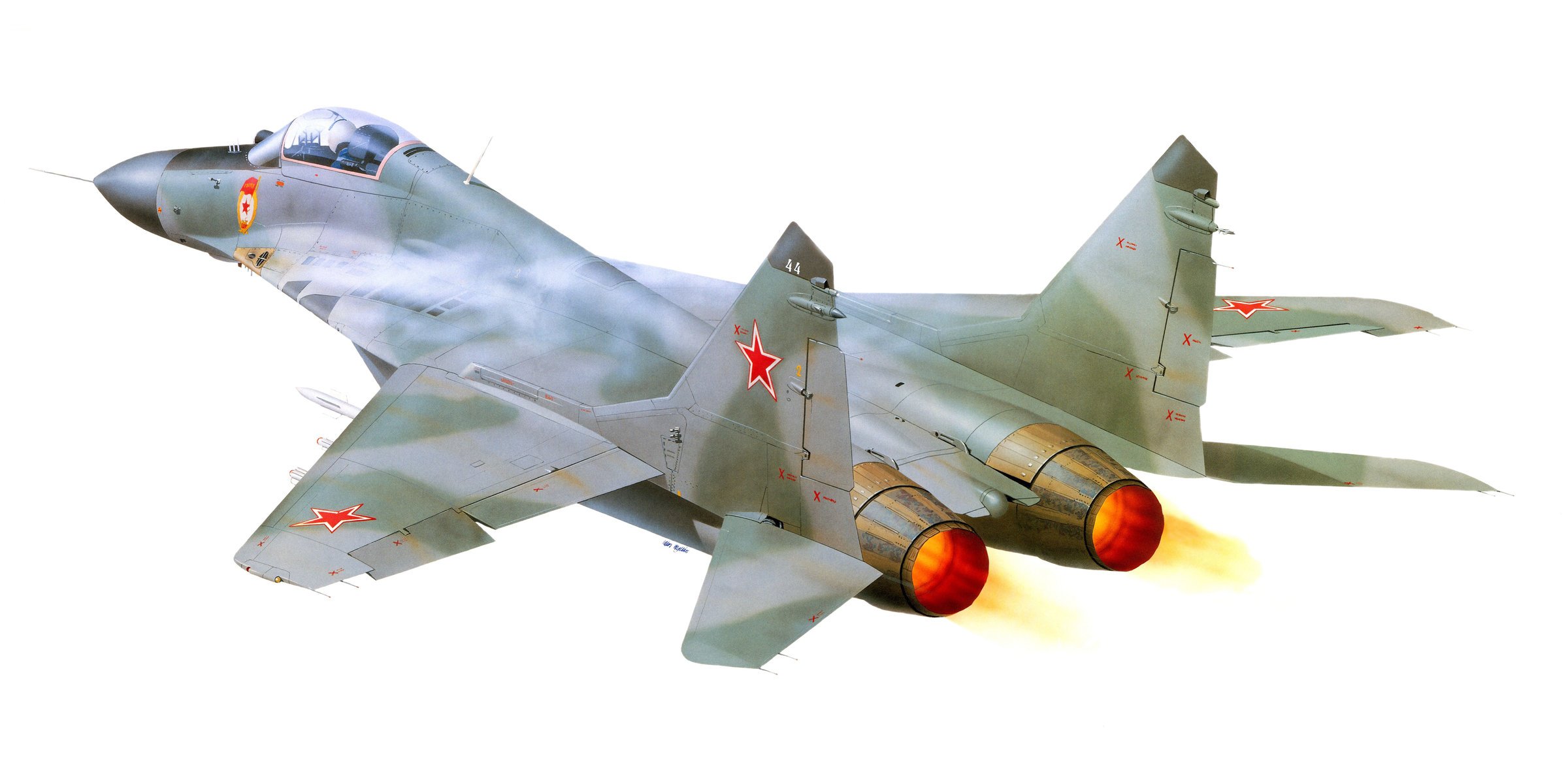 art plane mig-29 mig-29 fulcrum soviet russia multi-purpose lightweight front fighter generation design bureau instant air force russia