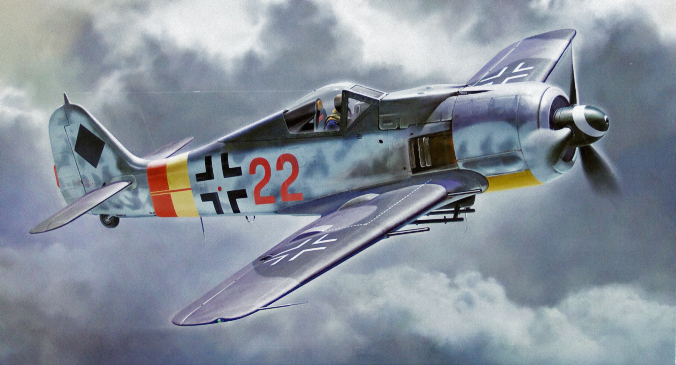 focke wulf fw 190 a-9 ww2 guerre art peinture