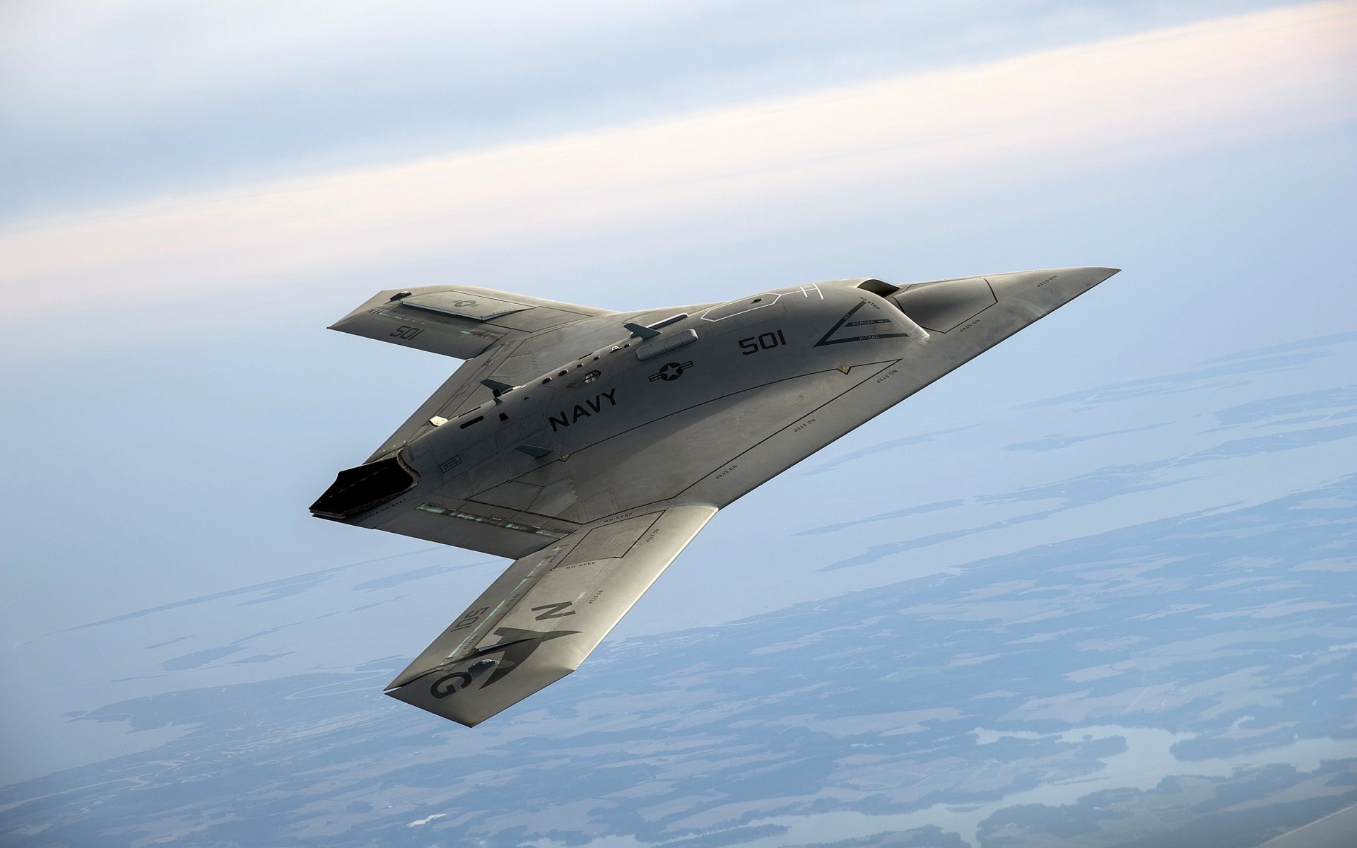 aviation northrop grumman x-47b pegasus x-47 pegasus drone drone reconnaissance combat drone ciel panorama paysage