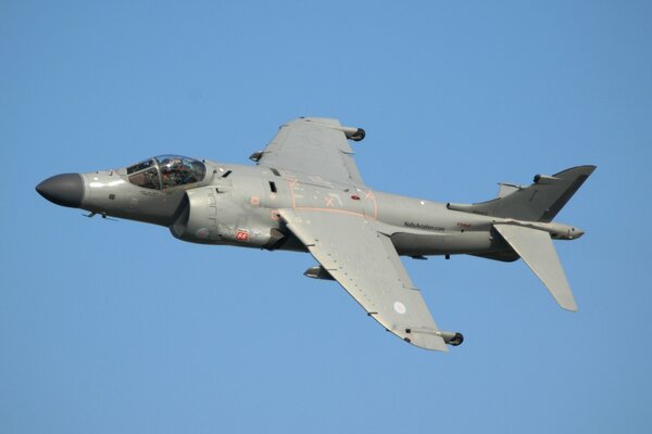 Sea harrier fa2 attack aircraft in flight