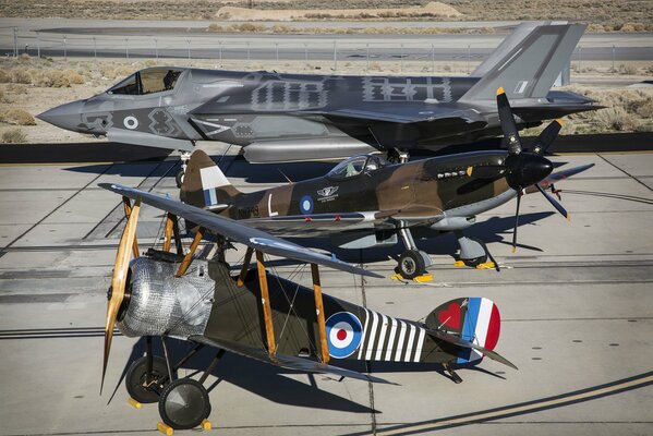 Grande aire de décollage pour les avions