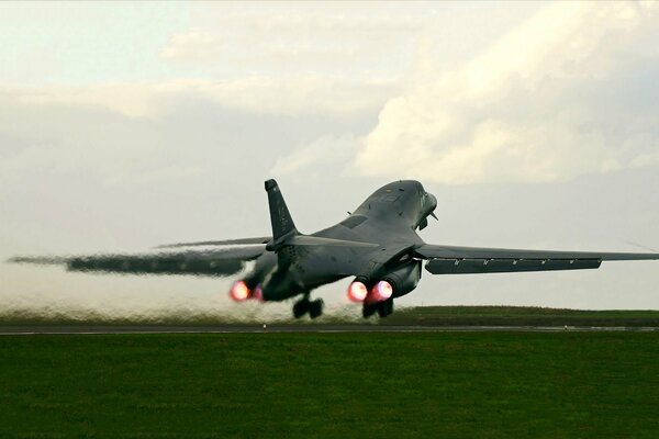 Take-off from the airfield. forward to heaven