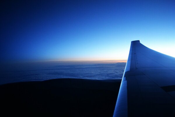 View from the hatch of a passenger airliner