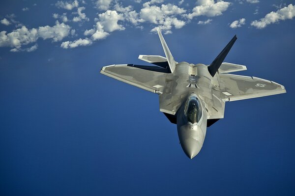 Multipurpose fighter f-22 raptor during flight