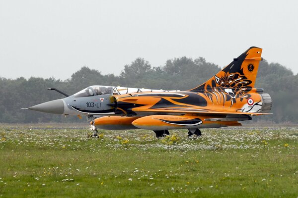 Mirage 2000c multi-purpose fighter at the airfield