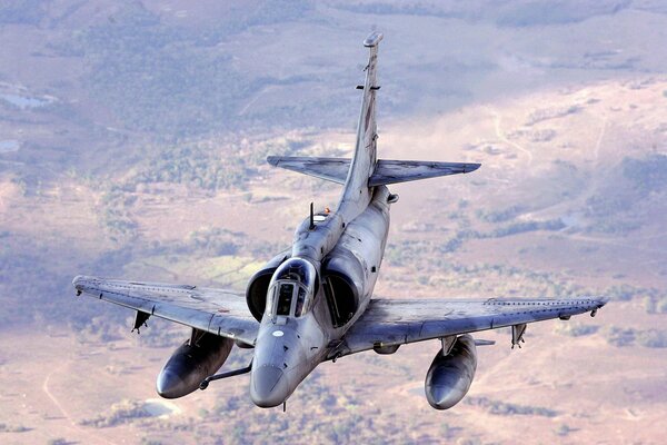 Aereo d attacco a-4AG Skyhawk in volo