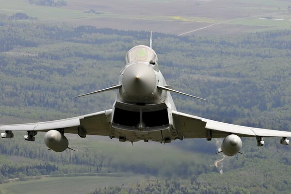 Military aircraft front view