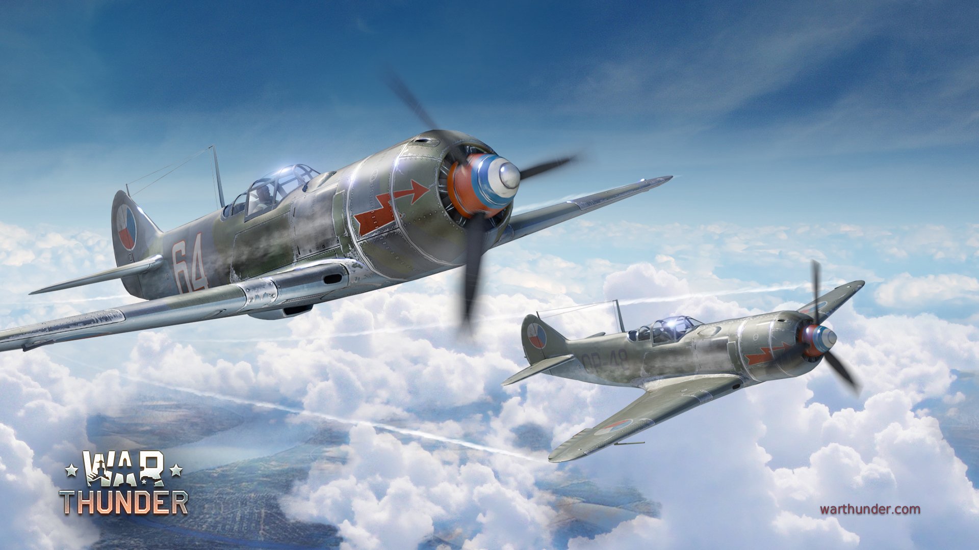 art sky clouds lavochkin la 7 shop soviet single-engined the piston fighter czechoslovak air force war thunder