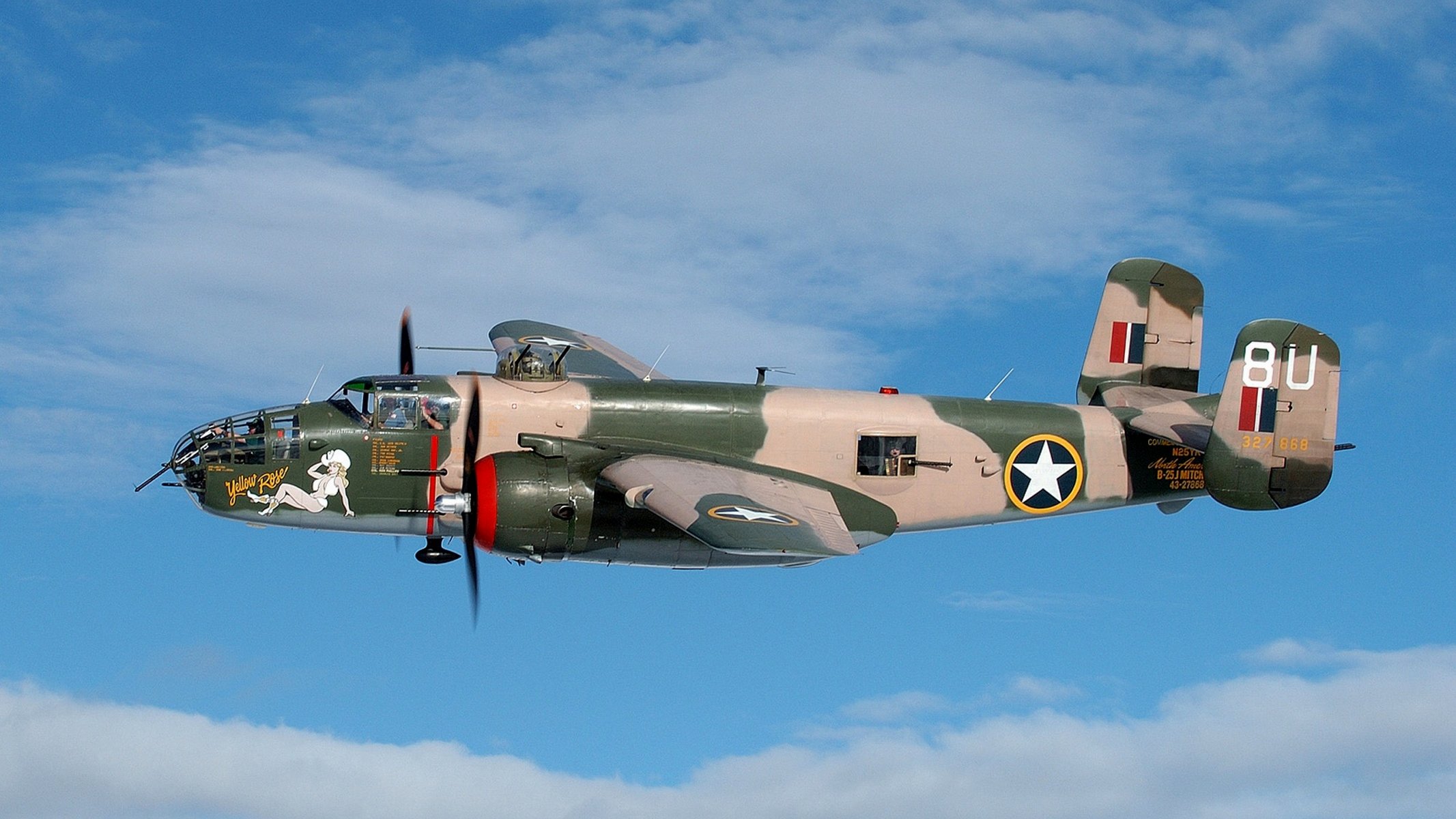 north american b-25 mitchell twin-engine quintuple bomber united state