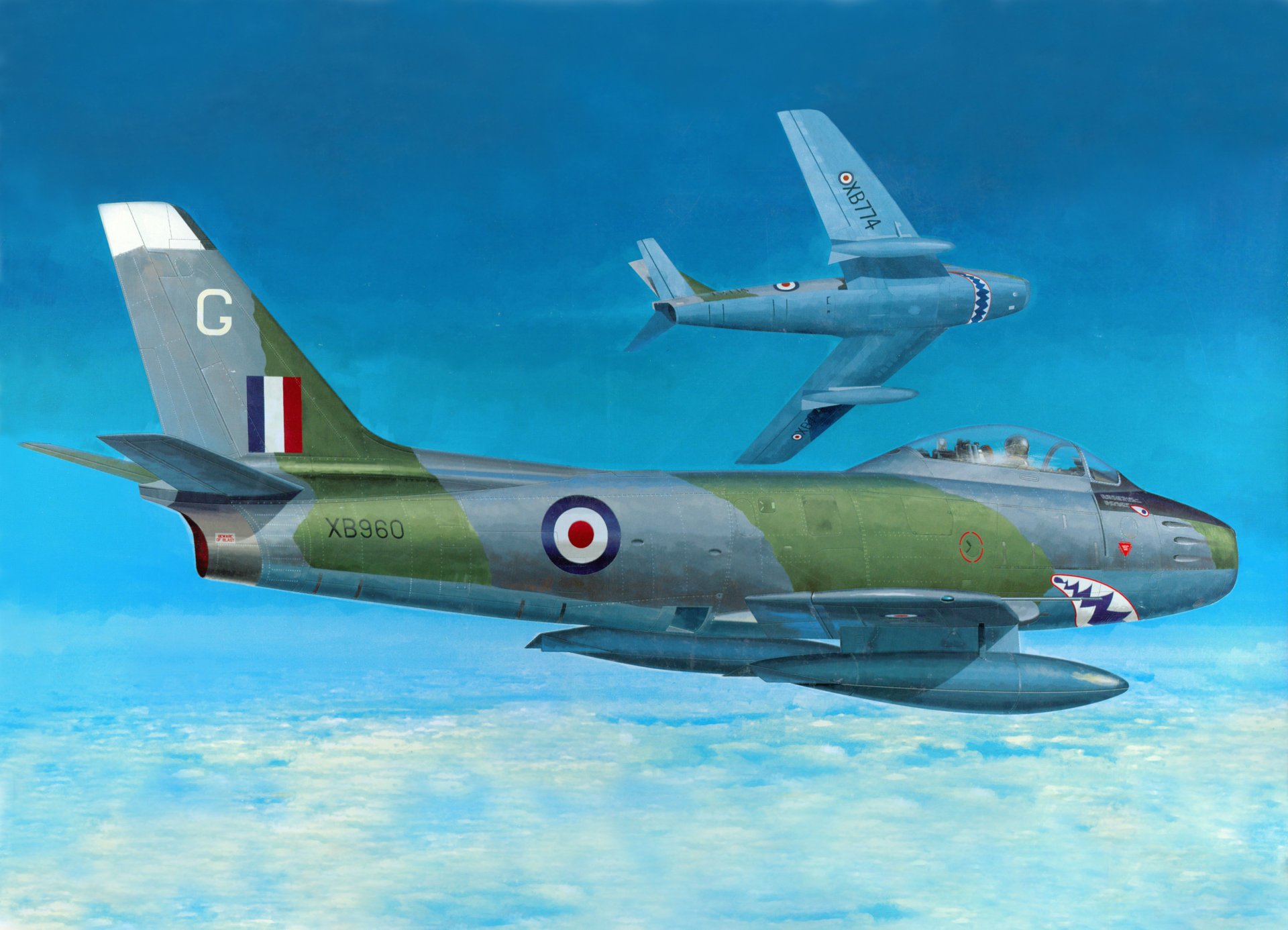 art ciel sabre mk . 4 ra sabre mk-4 monoplace jet chasseurs-bombardiers armée de l air italienne figure