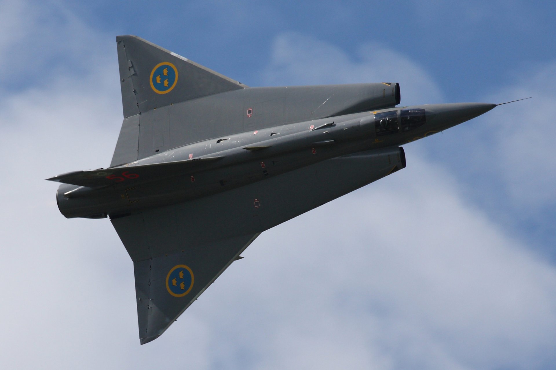 aab 35 draken szwedzki naddźwiękowy myśliwiec lot