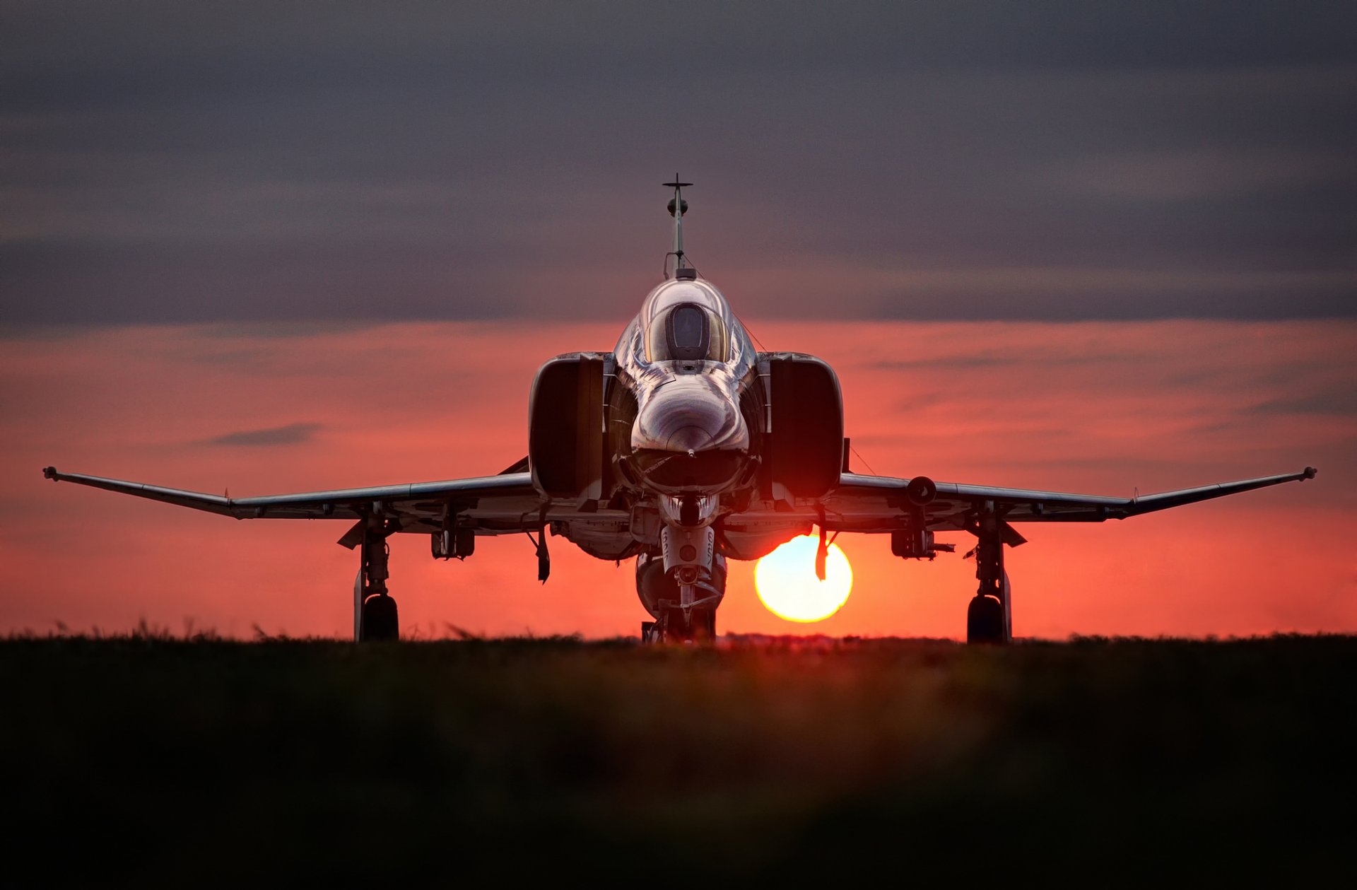 mcdonnell douglas f-4 phantom ii phantom ii mehrzweck kämpfer sonnenuntergang sonne