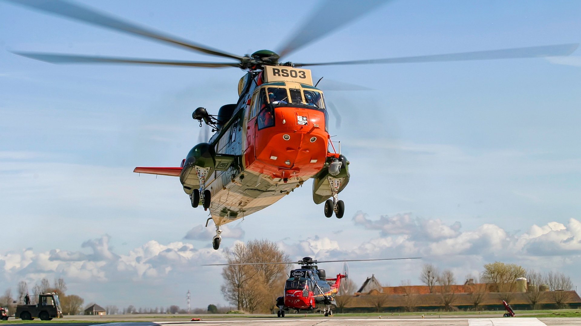 sikorsky s-61-sh-3 sea king helicóptero aeródromo cielo palas