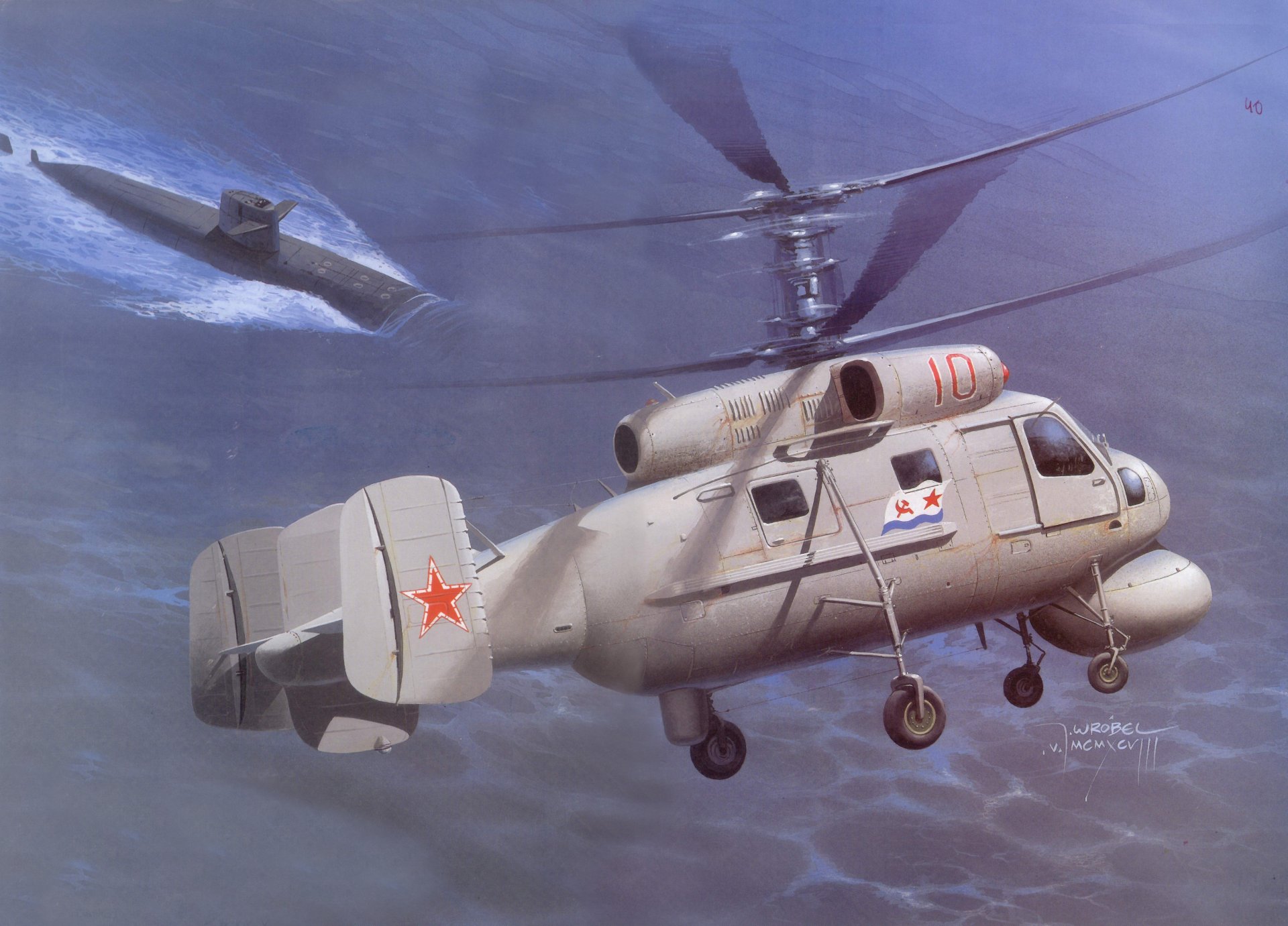 sky ka-25 sovietico anti-sottomarino nave base acqua mare sottomarino figura