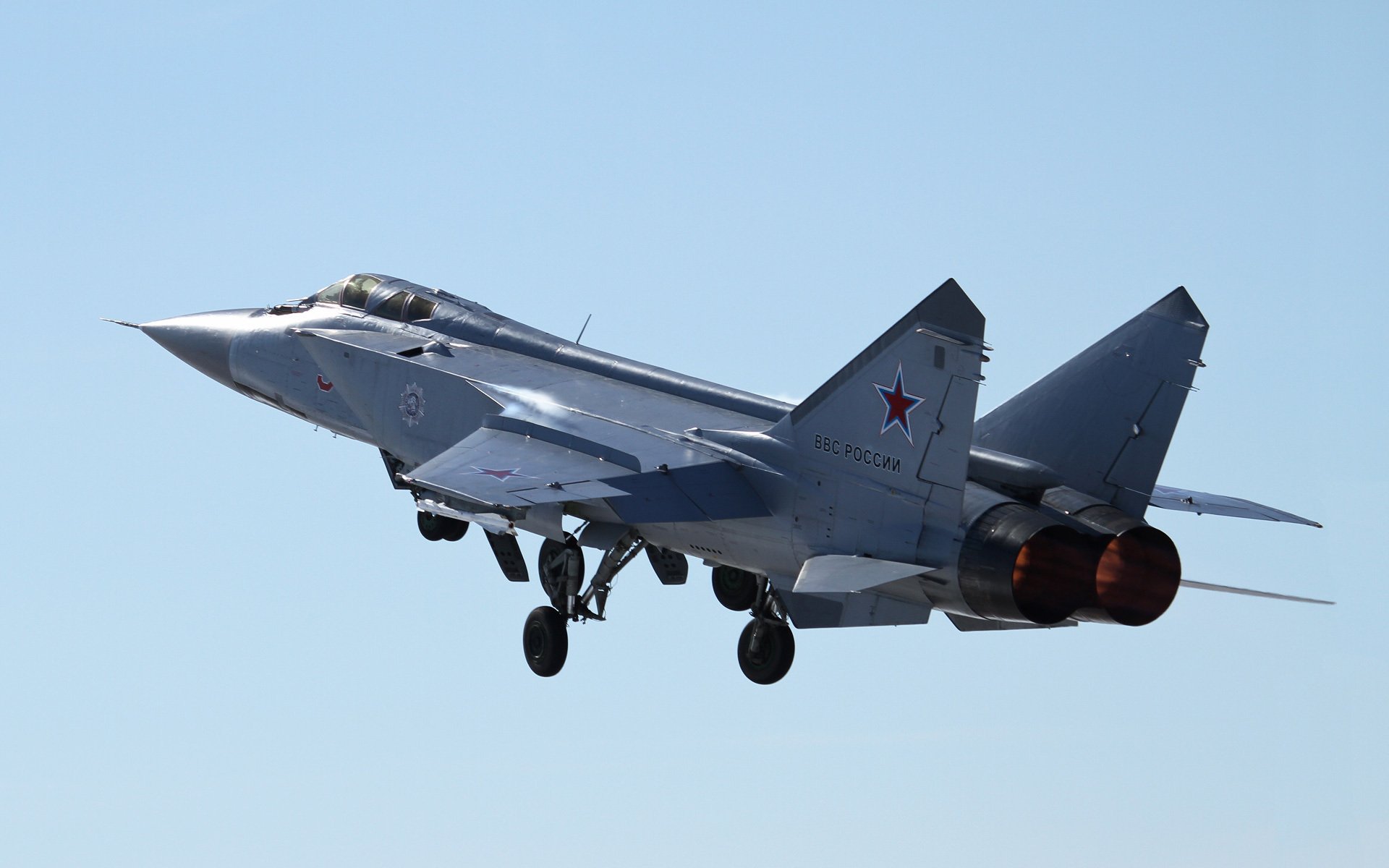 mig-31 double chasseur intercepteur décollage