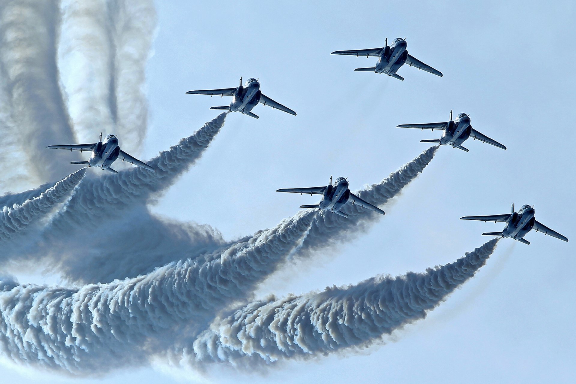 kawasaki t-4 aerobatic the group blue impulse