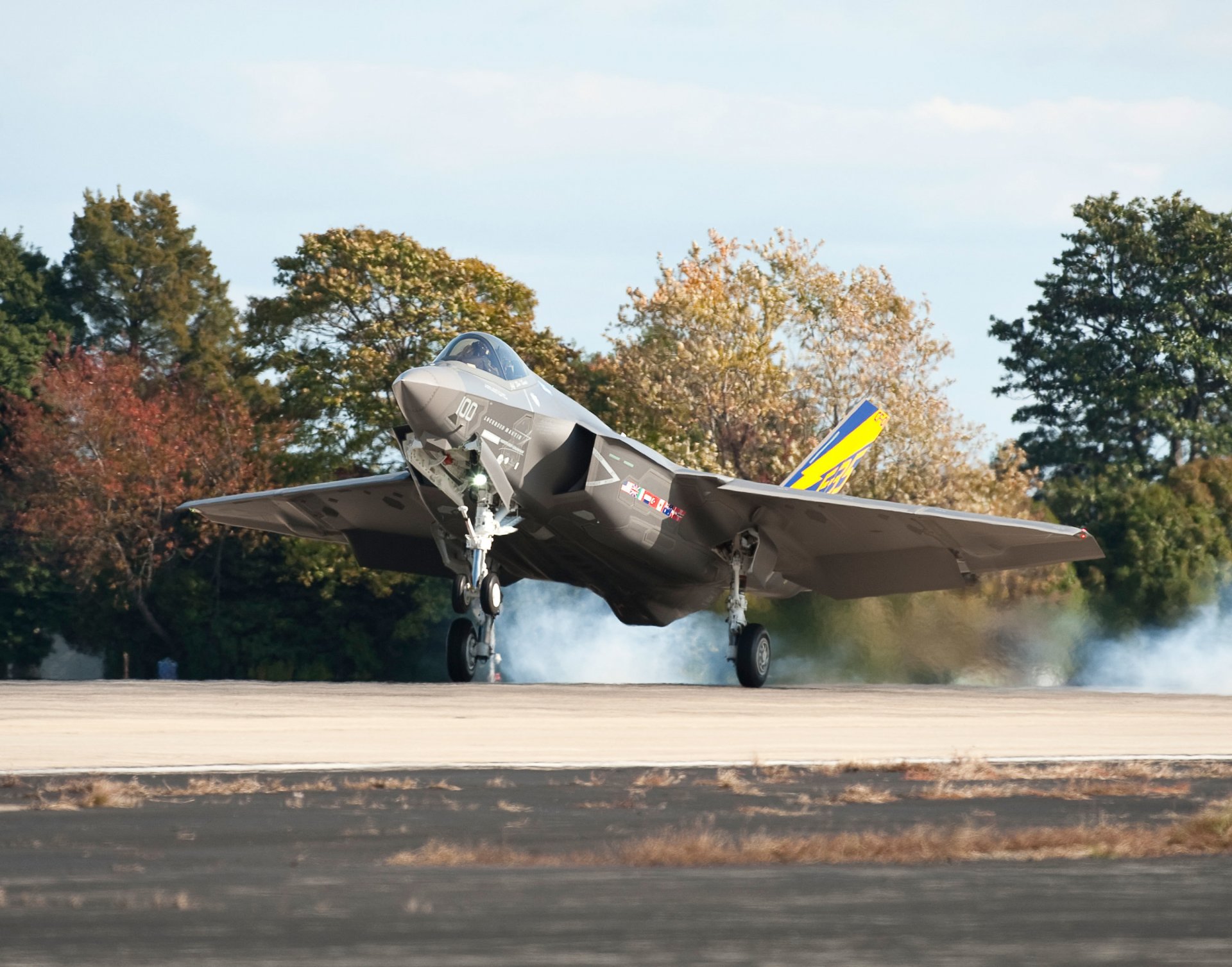 f-35 us air force grau landung