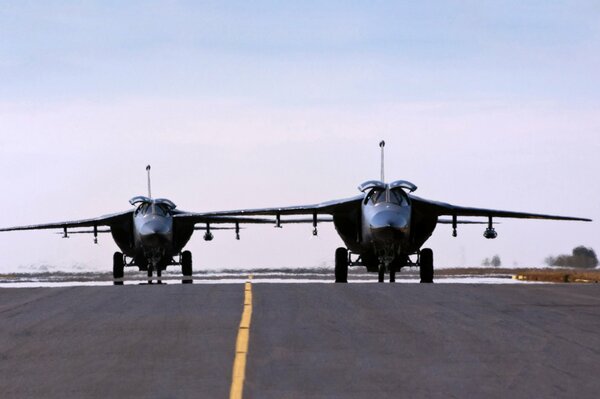 An Anteater fighter takes off from the runway