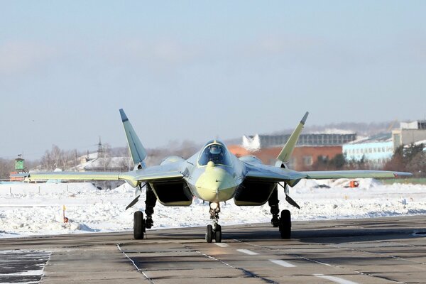 Air Force multi-purpose fighter before takeoff