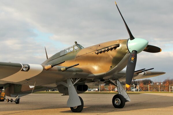 British single-engine fighter jet ready for takeoff