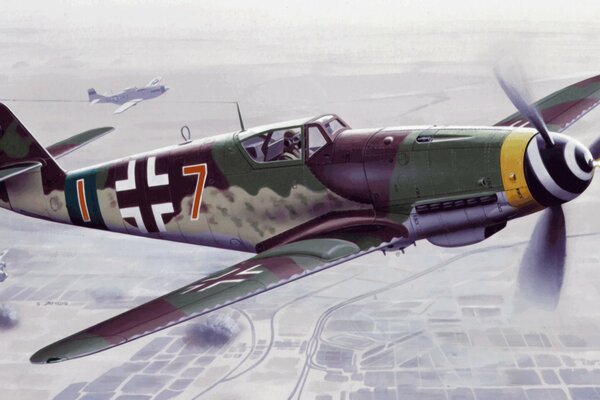 Deutscher Kampfjet bf 109 k4 im Krieg Bild