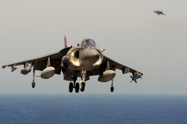 British Aviation bomber on take-off