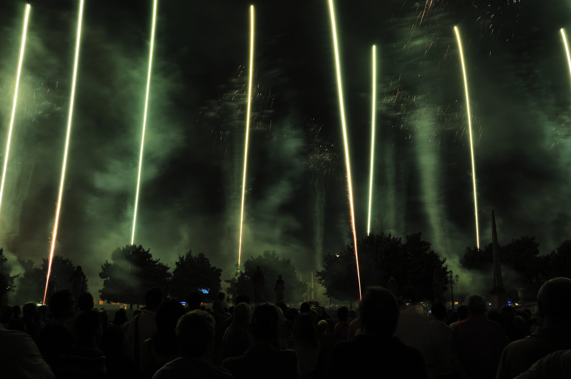 feuerwerk leute feiertag auszug