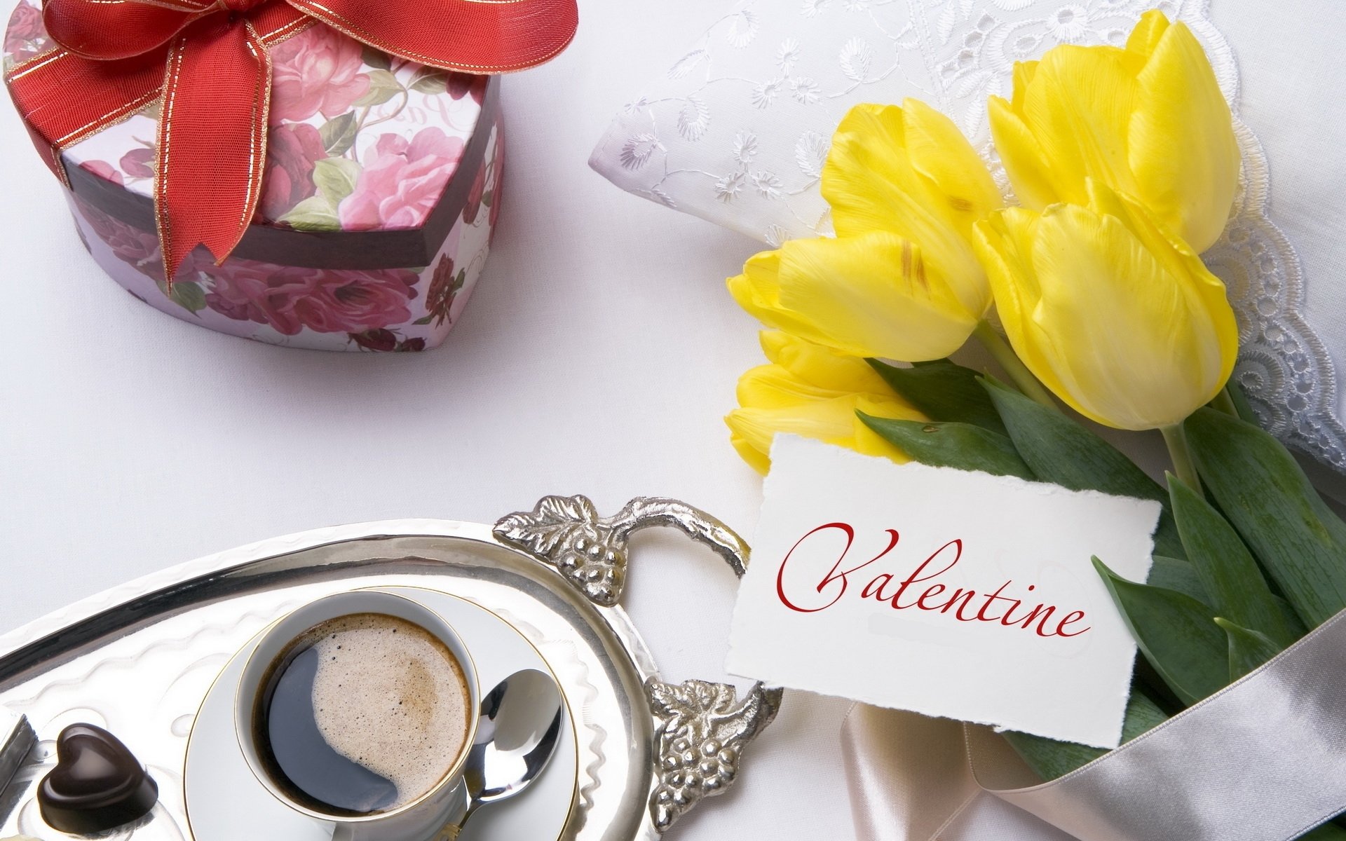 san valentino tulipani caffè regalo