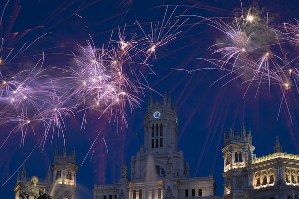 Fuochi d artificio in Spagna per le vacanze