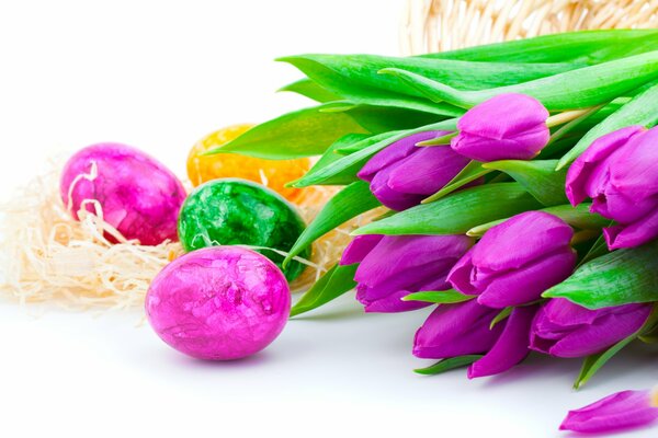 Fiesta de la primavera-Pascua. Y huevos de Pascua