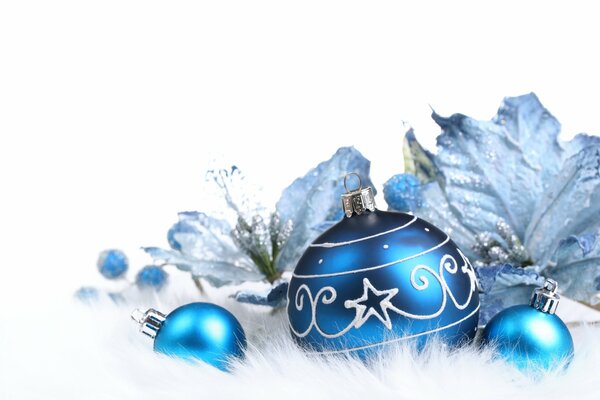 Blue decoration for the new year