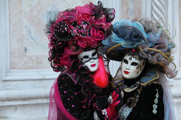 Masken des Karnevals von Venedig