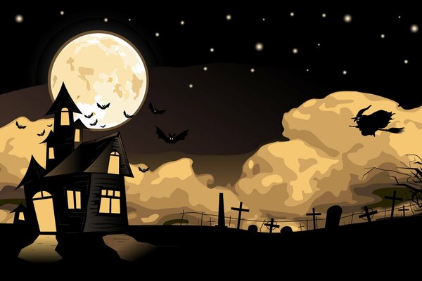 Immagine artistica mistica. Notte di Halloween