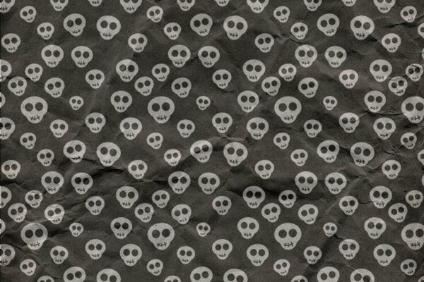 Halloween background skull on black