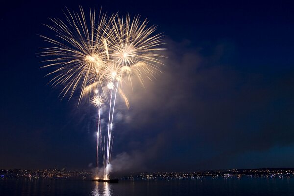 Enchantingly beautiful fireworks lights