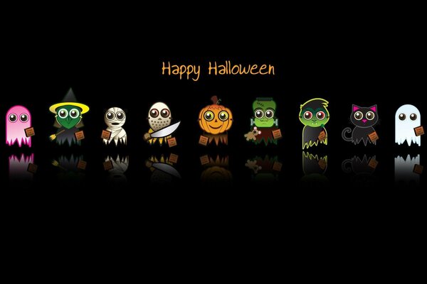 Opciones de personajes para la celebración de Halloween