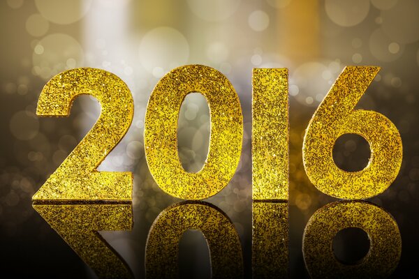 Golden symbol of the upcoming New Year