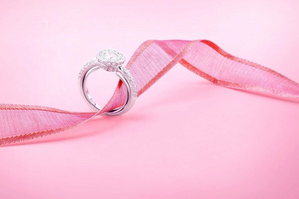 Diamond ring for a marriage proposal