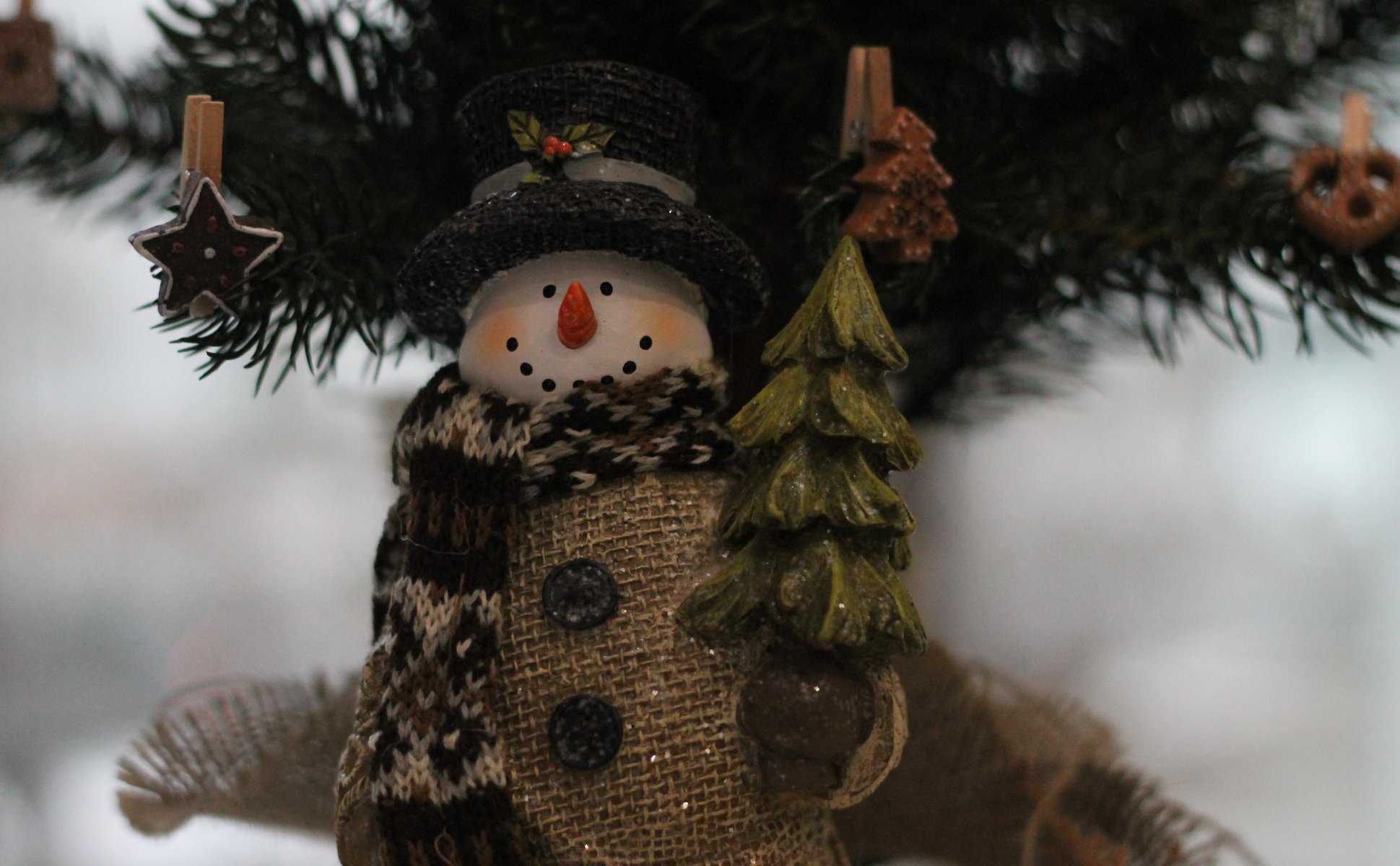 pupazzo di neve natale albero di natale