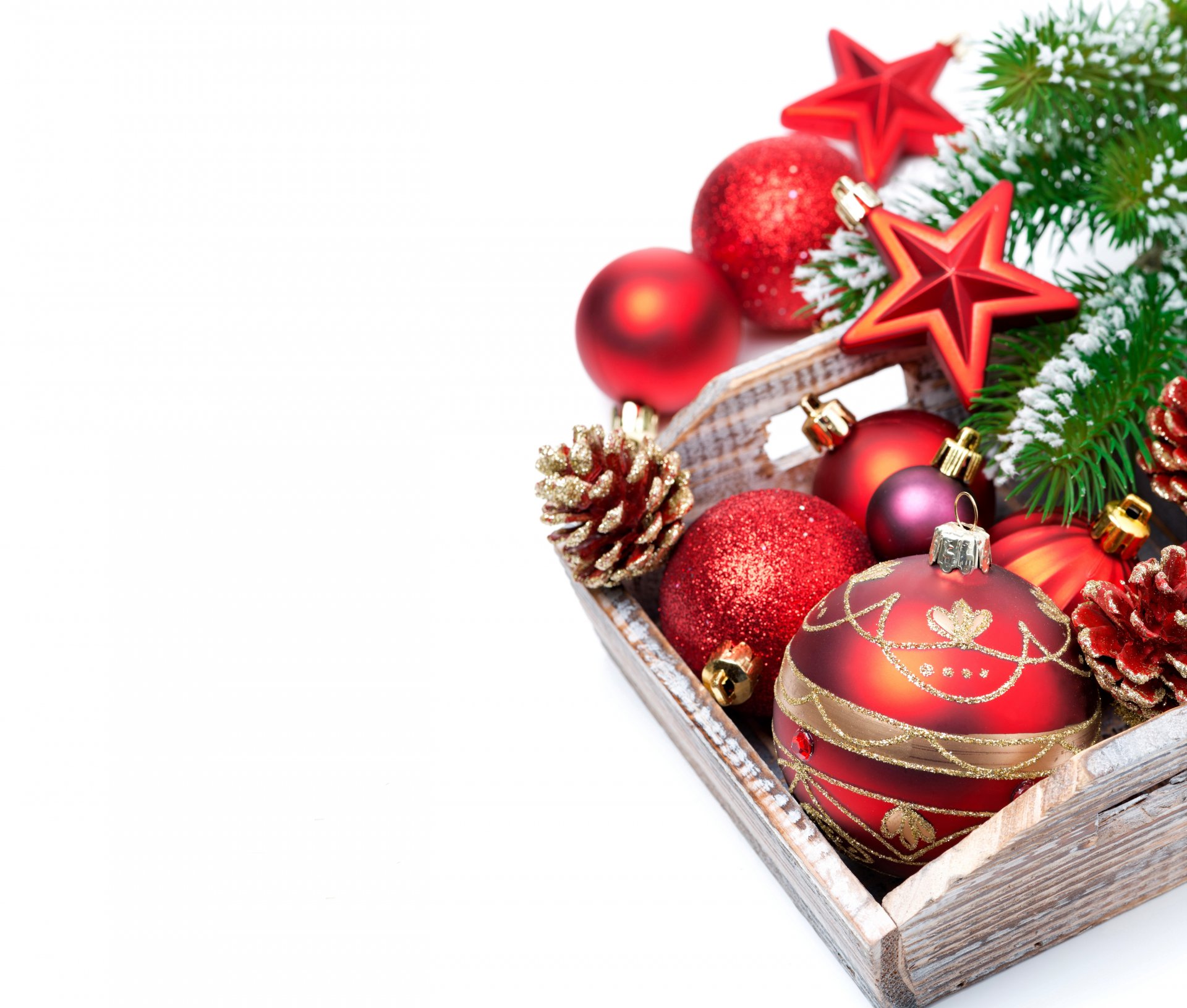 merry christmas new year decorations box balls ball