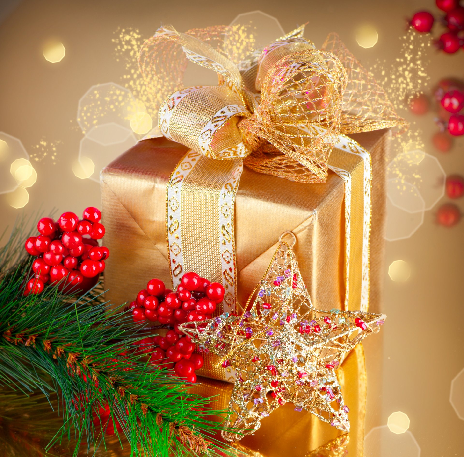 oro natale buon regalo scatola decorazione nuovo anno oro