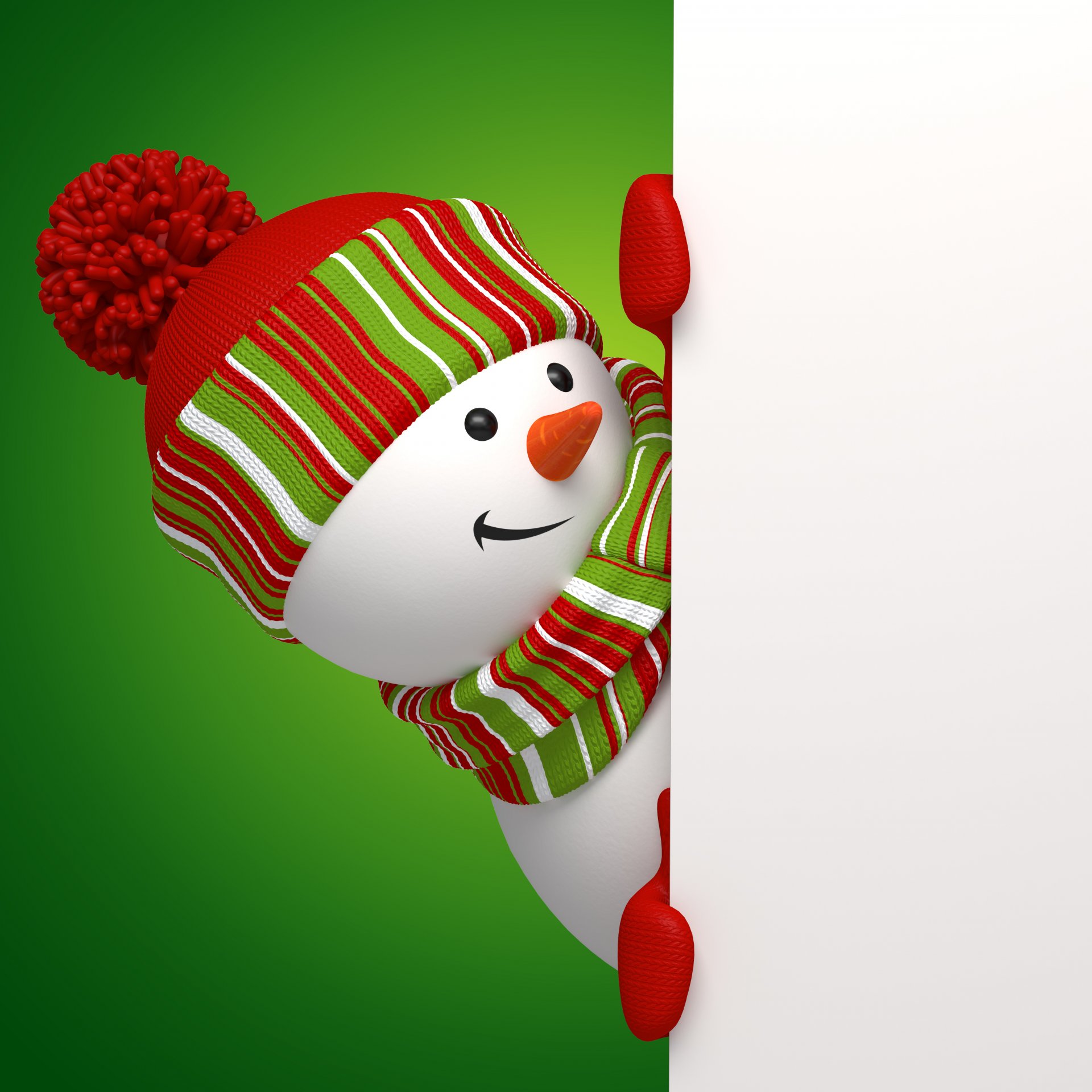 muñeco de nieve 3d banner navidad año nuevo