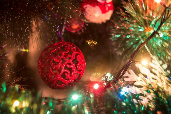 Boules de Noël. Jouets de Noël