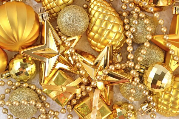 New Year Gold Christmas Tree decorations